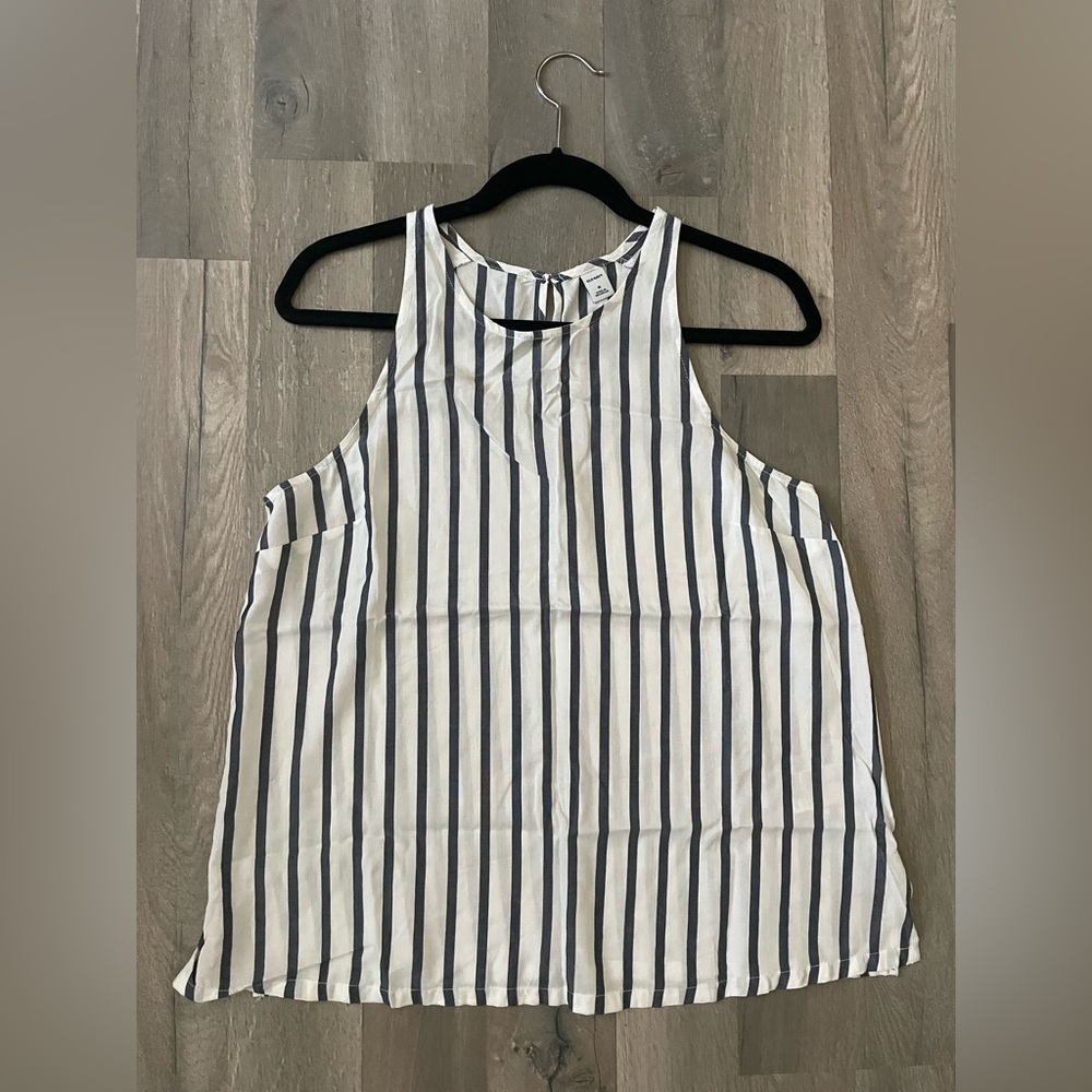 NWT Old Navy Striped High Neck Blouse - Size M